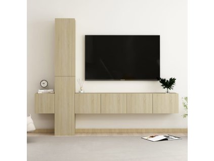 vidaXL 5-dielna súprava TV skriniek dub sonoma kompozitné drevo