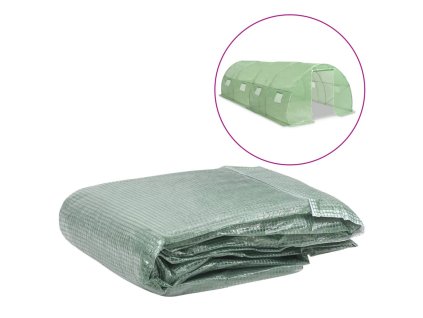 vidaXL Náhradná plachta na skleník (18 m²) 300x600x200 cm, zelená