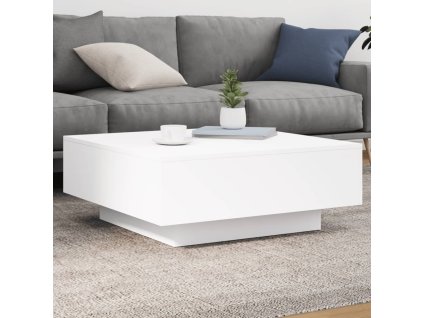 vidaXL Konferenčný stolík biely 80x80x31cm drevotrieska