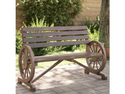 vidaXL Záhradná lavica 2-miestna masívna jedľa