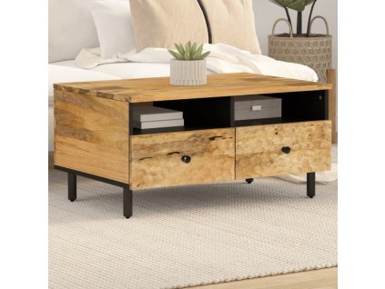 vidaXL Konferenčný stolík 80x54x40 cm, mangový masív