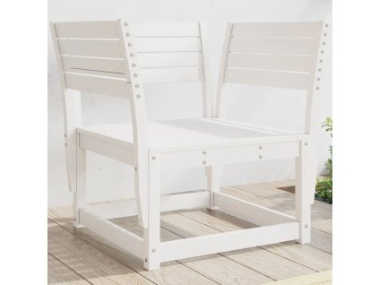 vidaXL Záhradná stolička, biela, borovicový masív
