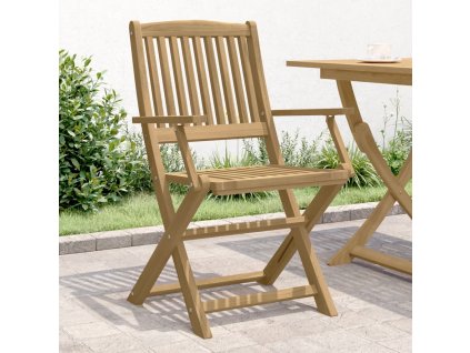 vidaXL Skladacie záhradné stoličky 4 ks 57,5x54,5x90 cm akáciový masív