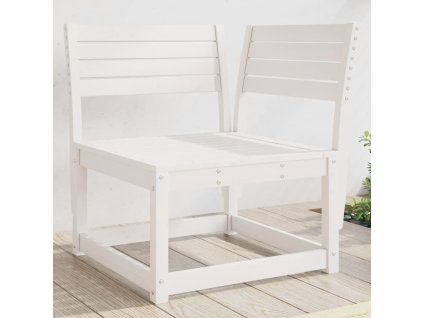 vidaXL Záhradná pohovka rohová biela 73x73x78 cm masívna borovica