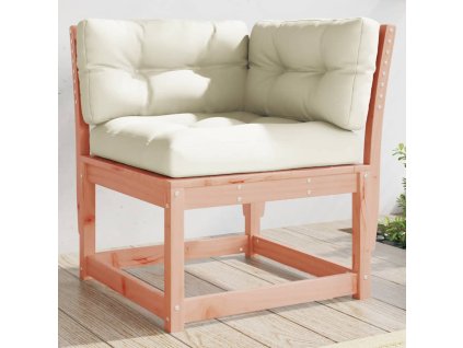 vidaXL Rohová záhradná pohovka+podložky 73x73x78 cm, duglaska