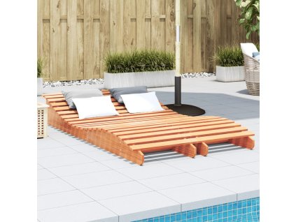 vidaXL Lehátka 2 ks voskovohnedé 205x60x31,5 cm masívna borovica