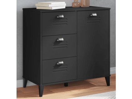 vidaXL Komoda VIKEN, čierna 80x40x80 cm, kompozitné drevo