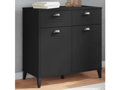 vidaXL Komoda VIKEN, čierna 80x40x80 cm, kompozitné drevo