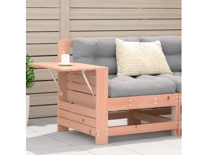 vidaXL Záhradná pohovka s opierkou ruky a vankúšom masívny douglas