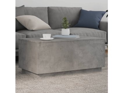 vidaXL Konferenčný stolík s LED svetlami betónovosivý 90x50x40 cm