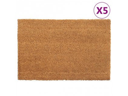 vidaXL Rohožky 5 ks prírodné 40x60 cm všívané kokosové vlákno