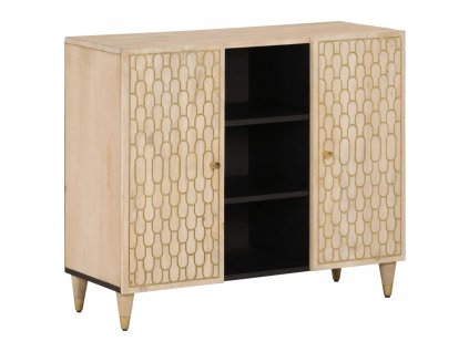 vidaXL Príručná skrinka 90x33x75 cm, mangový masív