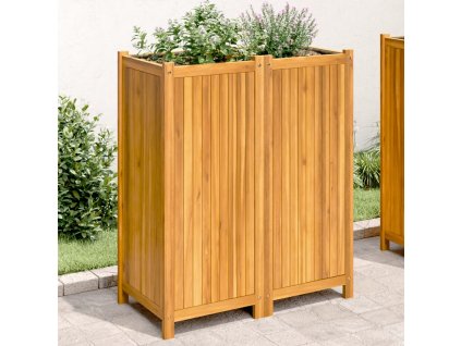 vidaXL Záhradný kvetináč s vložkou 84x42x100 cm, akáciový masív