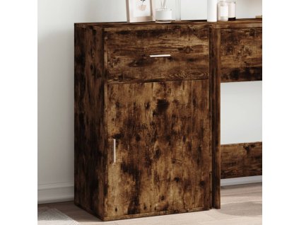 vidaXL Úložná skrinka dymový dub 56,5x39x90 cm kompozitné drevo