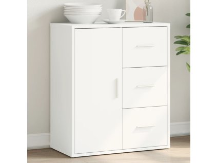 vidaXL Komoda biela 60x31x70 cm kompozitné drevo