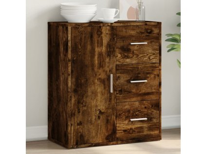 vidaXL Komoda dymový dub 60x31x70 cm kompozitné drevo