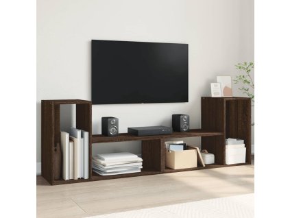 vidaXL TV skrinky 2 ks hnedý dub 75x30x50 cm kompozitné drevo