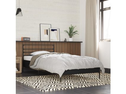 vidaXL Posteľný rám čierny 90x200 cm kompozitné drevo a kov