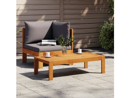 vidaXL 2-dielna záhradná súprava pohoviek s vankúšmi akáciový masív