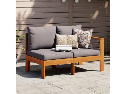 vidaXL Záhradná pohovka s 1 opierkou ruky 2-miestna masívna akácia