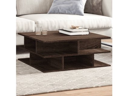 vidaXL Konferenčný stolík hnedý dub 70x70x29 cm kompozitné drevo