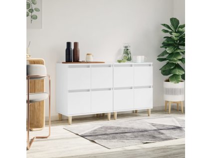 vidaXL Komody 2 ks biele 60x35x70 cm kompozitné drevo