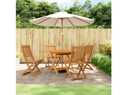 vidaXL 5-dielna záhradná jedálenská súprava masívne akáciové drevo