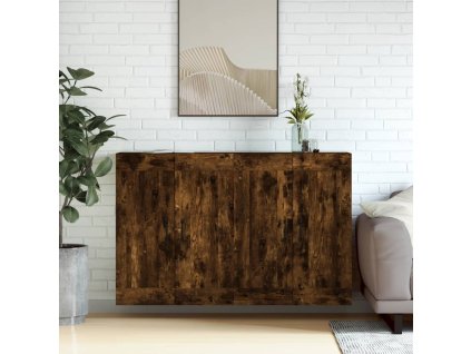 vidaXL Nástenné skrinky 2 ks dymový dub kompozitné drevo