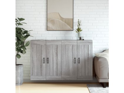 vidaXL Nástenné skrinky 2 ks sivý dub sonoma kompozitné drevo