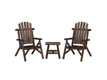 vidaXL 3-dielna záhradná sedacia súprava smrekový masív