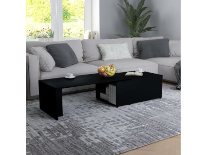 vidaXL Konferenčný stolík, čierny 150x50x35 cm, kompozitné drevo