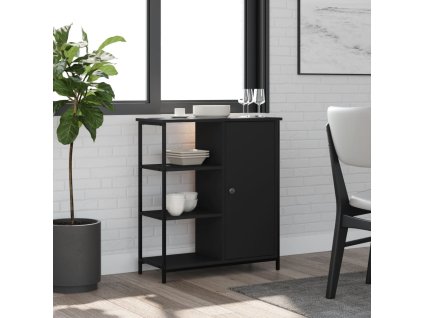 vidaXL Komoda čierna 70x30x80 cm kompozitné drevo