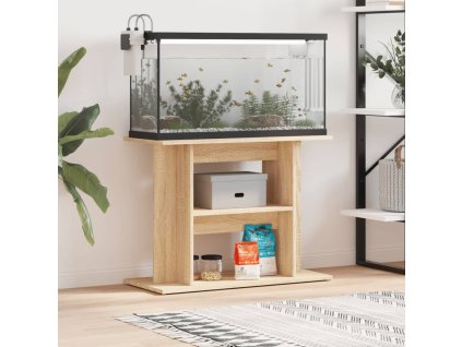 vidaXL Stojan na akvárium dub sonoma 80x35x60 cm kompozitné drevo