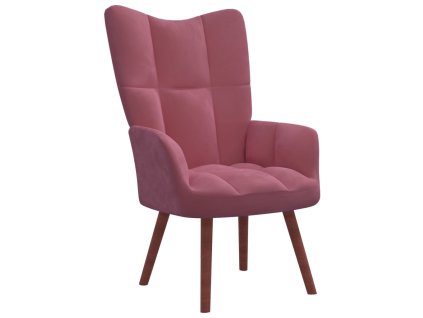 vidaXL Relaxačné kreslo ružové zamat