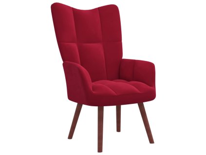 vidaXL Relaxačné kreslo vínovo-červené zamat