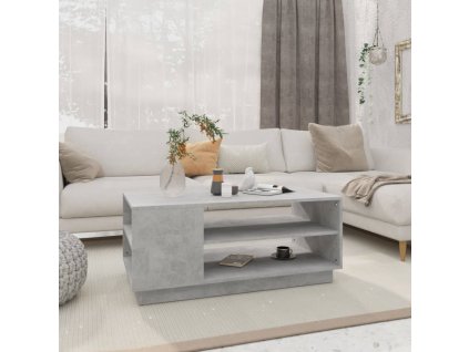 vidaXL Konferenčný stolík betónovosivý 102x55x43 cm drevotrieska