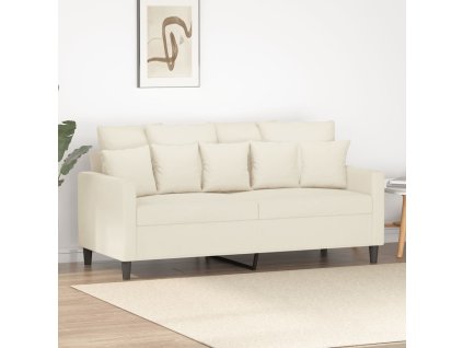 vidaXL 2-miestna pohovka krémová 140 cm zamat