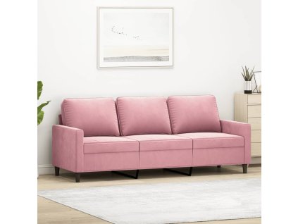 vidaXL 2-miestna pohovka ružová 140 cm zamat