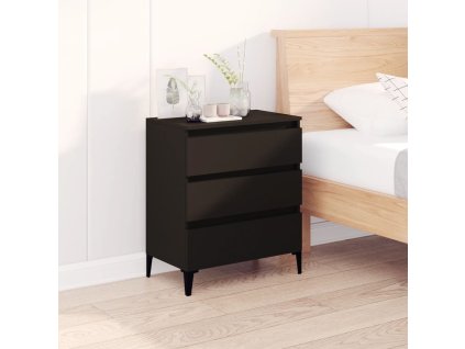 vidaXL Komoda čierna 60x35x70 cm spracované drevo