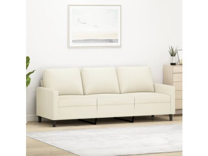 vidaXL 3-miestna pohovka krémová 180 cm zamat
