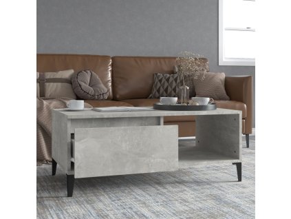 vidaXL Konferenčný stolík betónový sivý 90x50x36,5 cm spracované drevo