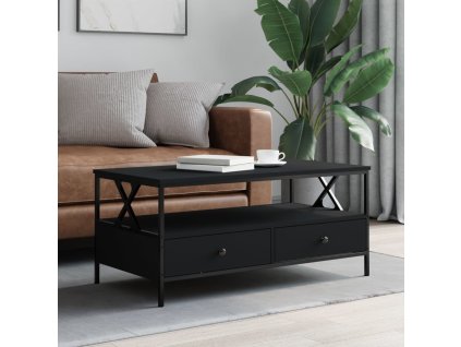 vidaXL Konferenčný stolík čierny 100x51x45 cm kompozitné drevo