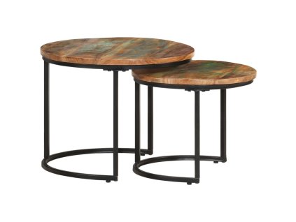 vidaXL Zasúvacie stolíky 2 ks recyklované masívne drevo