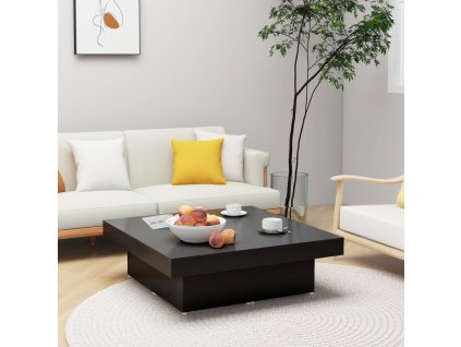vidaXL Konferenčný stolík, čierny 90x90x28 cm, kompozitné drevo