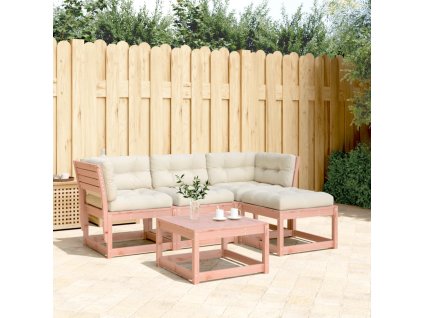 vidaXL 4-dielna záhradná sedacia súprava s vankúšmi masív douglas