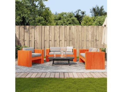 vidaXL 2-dielna záhradná sedacia súprava voskovohnedá borovicový masív