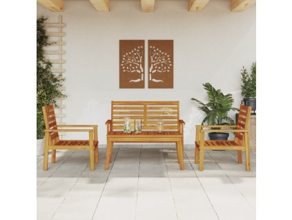 vidaXL 4-dielna záhradná sedacia súprava akáciový masív