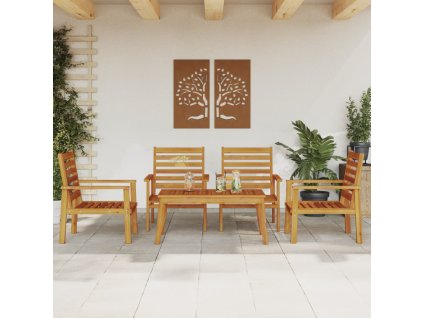 vidaXL 5-dielna záhradná sedacia súprava akáciový masív