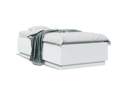 vidaXL Posteľný rám biely 75x190 cm kompozitné drevo