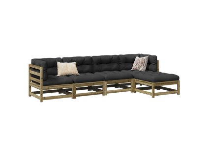 vidaXL 5-dielna záhradná súprava pohoviek impregnovaná borovica